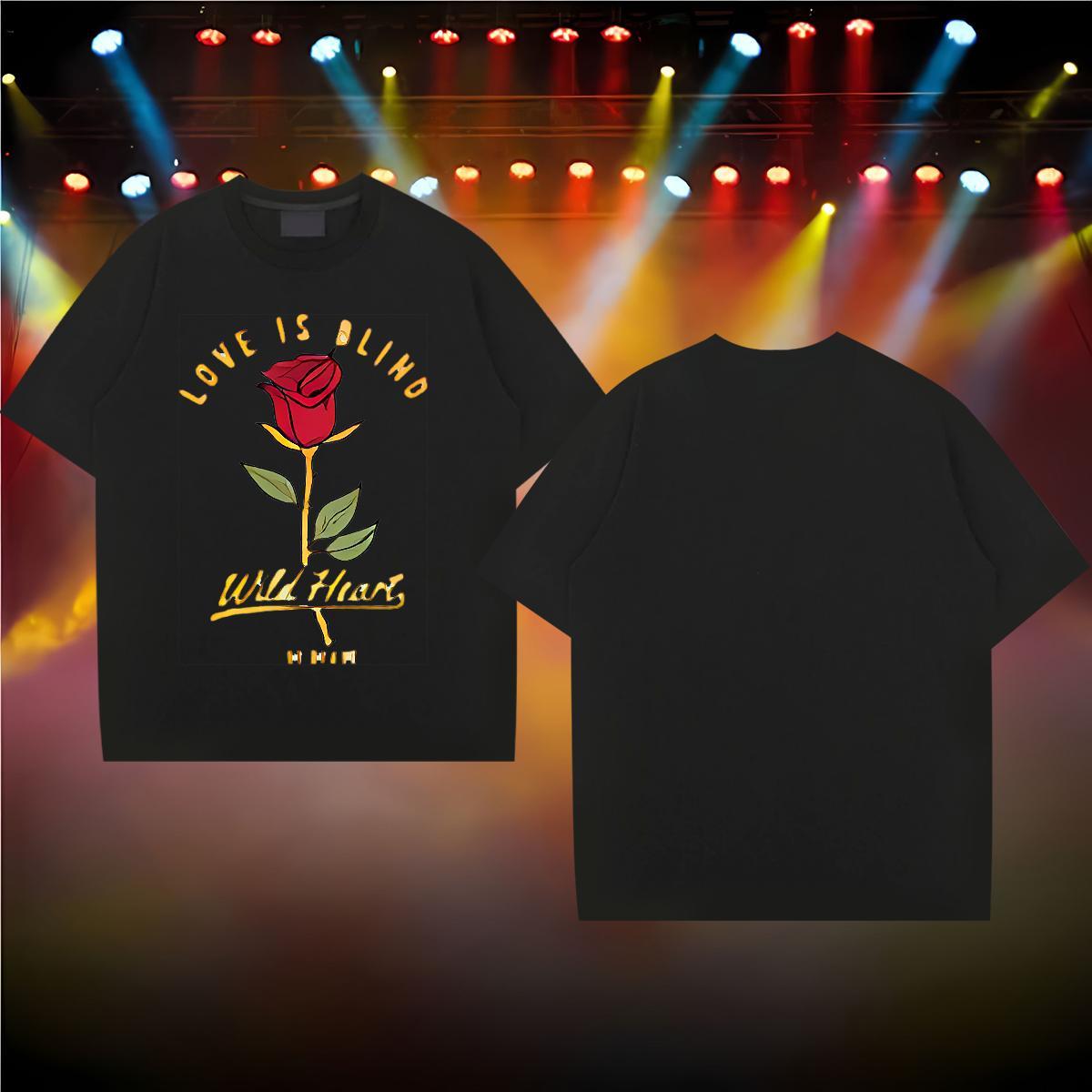 Wholesale T shirt 230g Cotton flower Summer Casual Tee Shirt Breathable Soft Unisex Men Tshirts Custom Printed