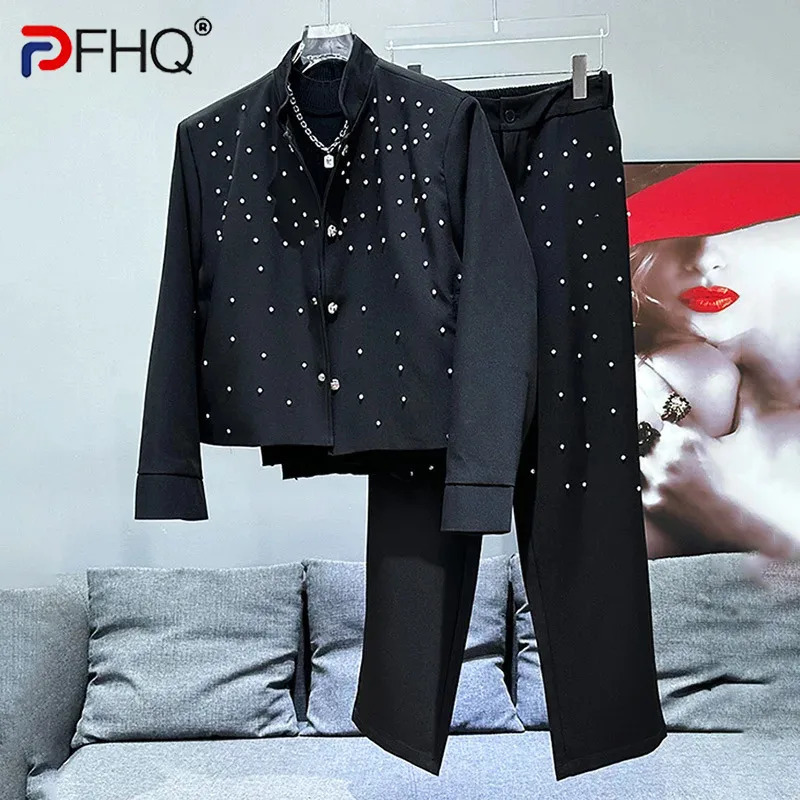 PFHQ Heavy duty Industrial Mens Set Rolled Diamond All day Star Coat Street Loose High end Paradigm Pants Summer Style 21Z04240806