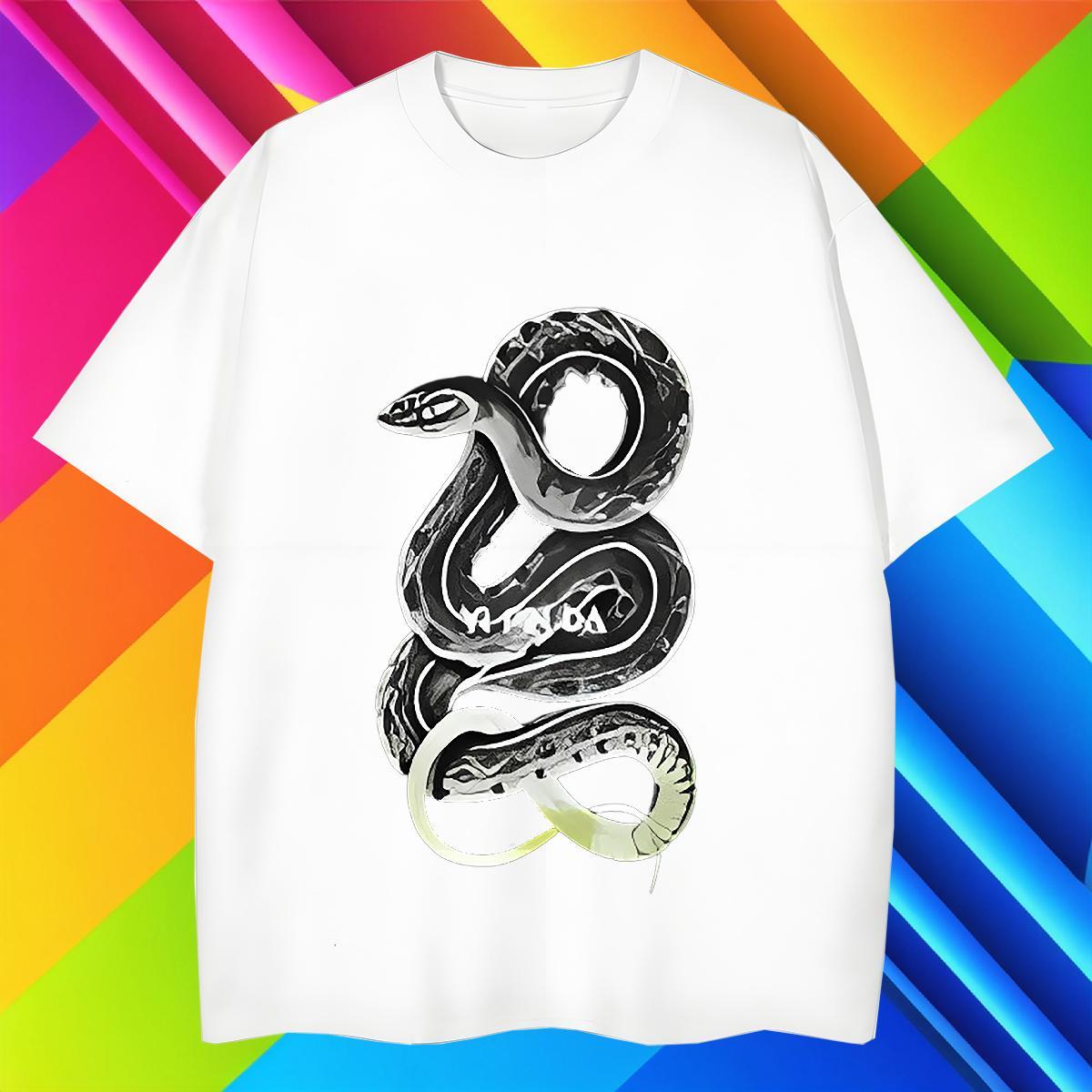 Wholesale Tshirt for Man Woman 230g 100% Cotton snake Mens T Shirts Casual Crew Neck Custom Printed Stylist Tshirts