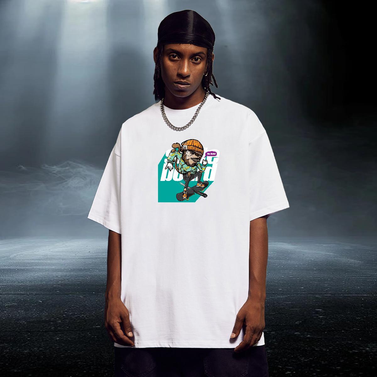 Unisex Mens Tshirts 230g 100% Cotton Spring Summer skateboarding DIY Printed Round Neck Short Sleeve Customized Men T Shirts Tees