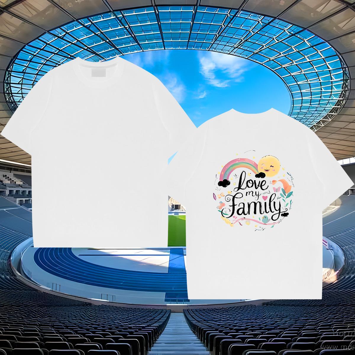 Brand T-Shirts for Men letter Clothings 230g 100% Cotton Daily Outfit Free Shipping Custom Print Plus Size Crew Neck Tshirts