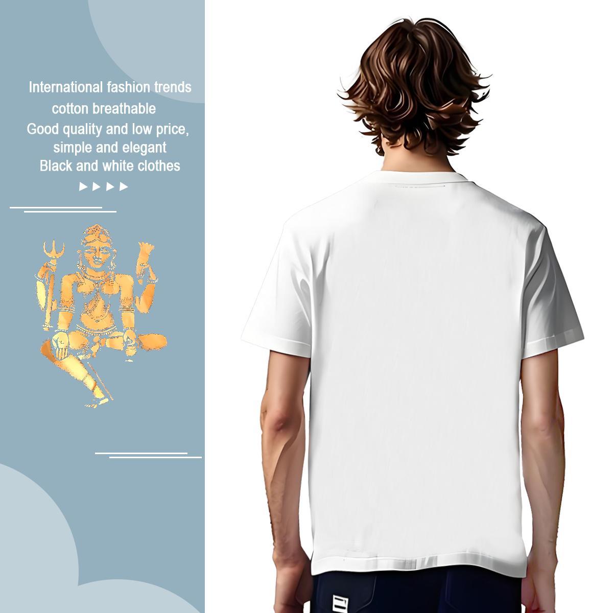 Mens T Shirts 100% Cotton 230g character Street Breathable Soft Plus Size Custom Couples T Shirts 2024 Designer Brand Clothes