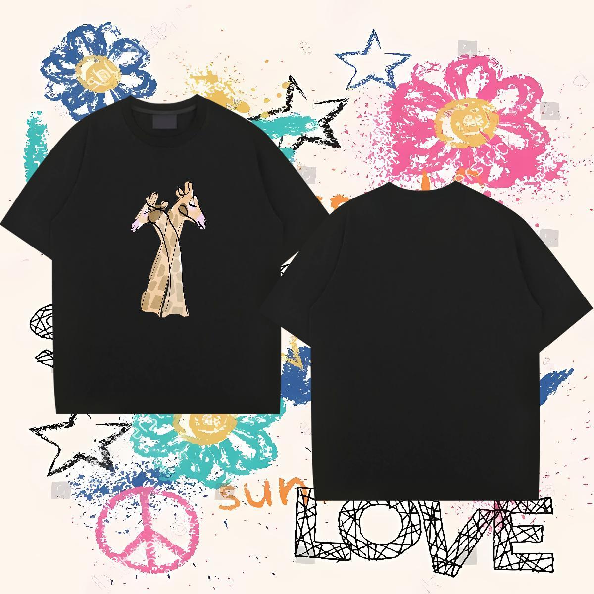 Custom T-Shirts for Men 230g 100% Cotton Deer Street wear Hip Hop Tshirts Breathable Short Sleeve Comfortable Men Clothes T-Shirt Plus Size Custom