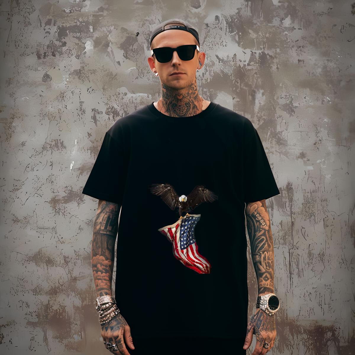 T Shirts Men 230g 100% Cotton cool Daily Outfit Breathable Short Sleeve Custom Printing Men Tshirts 2024 Loose Fit Tops Shirt