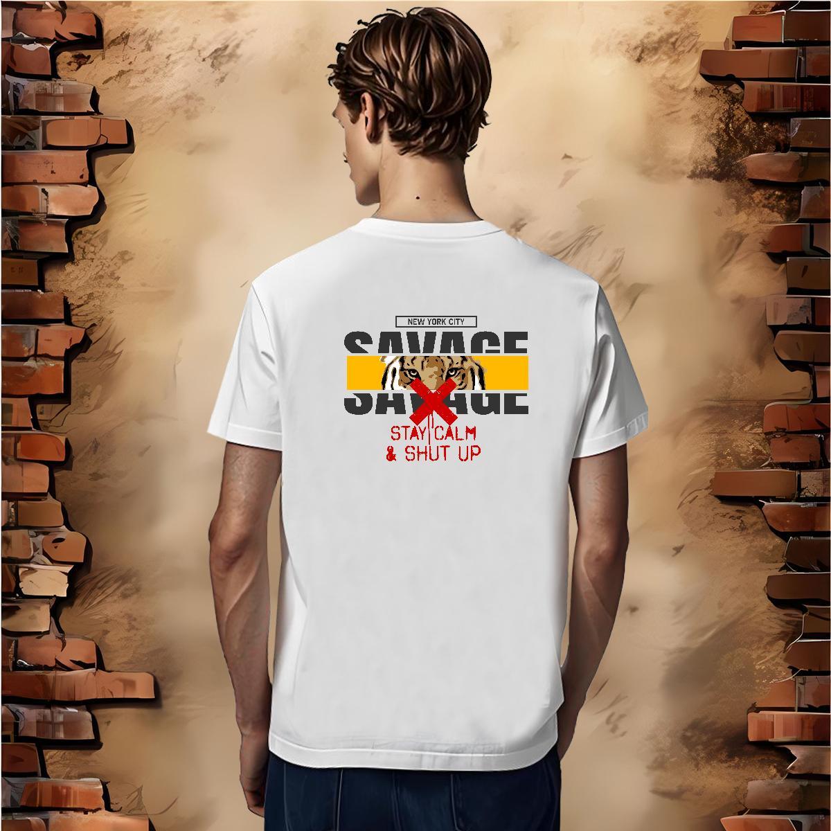 Man T Shirts 100% Cotton 230g Spring Summer O-Neck Short Sleeve Oversized 4XL Men Tops Tees New Unisex Clothings