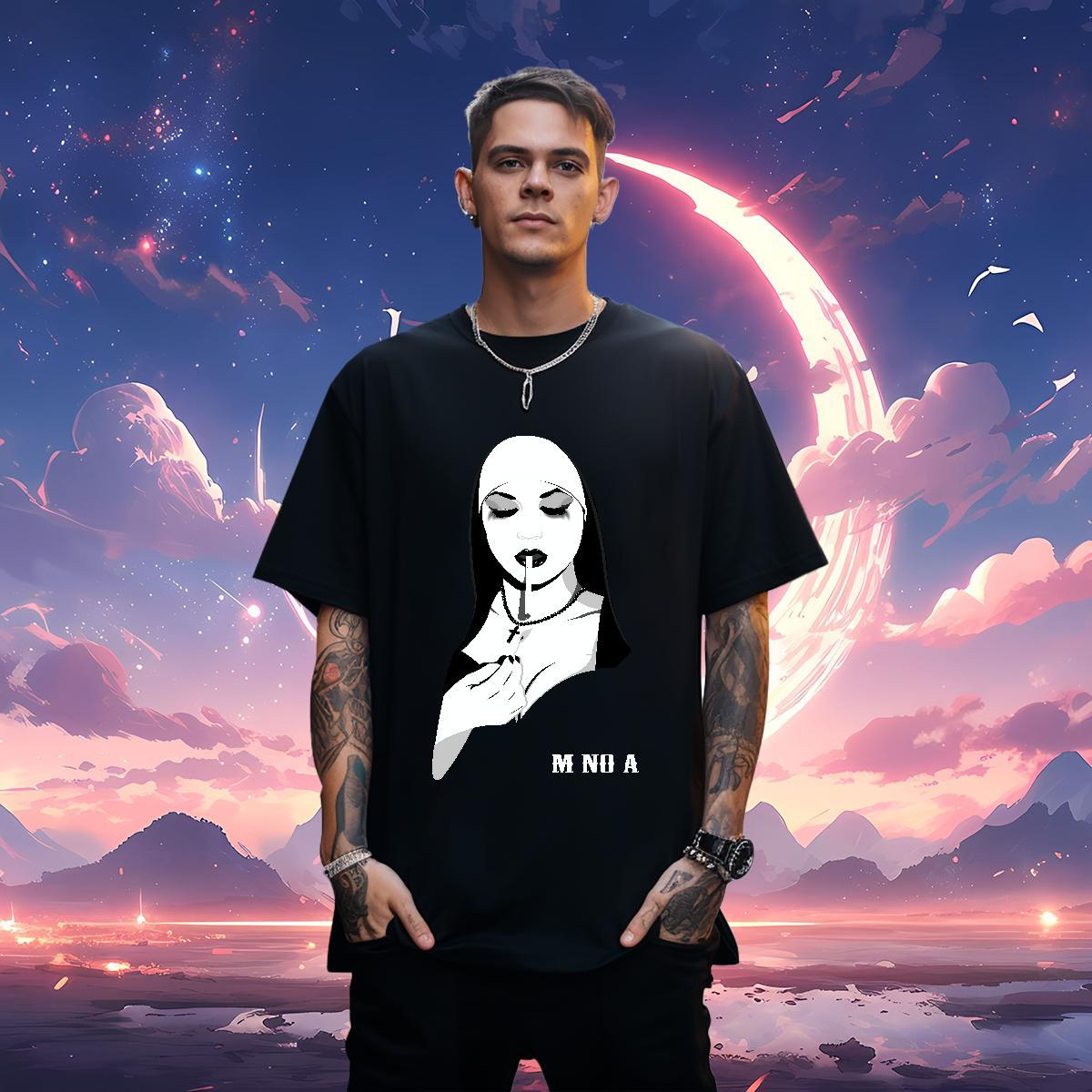 T-Shirts 230g Pure Cotton nun Sports Casual Breathable Short Sleeve Customized Print Mens Tshirts Stylist Designer Clothes