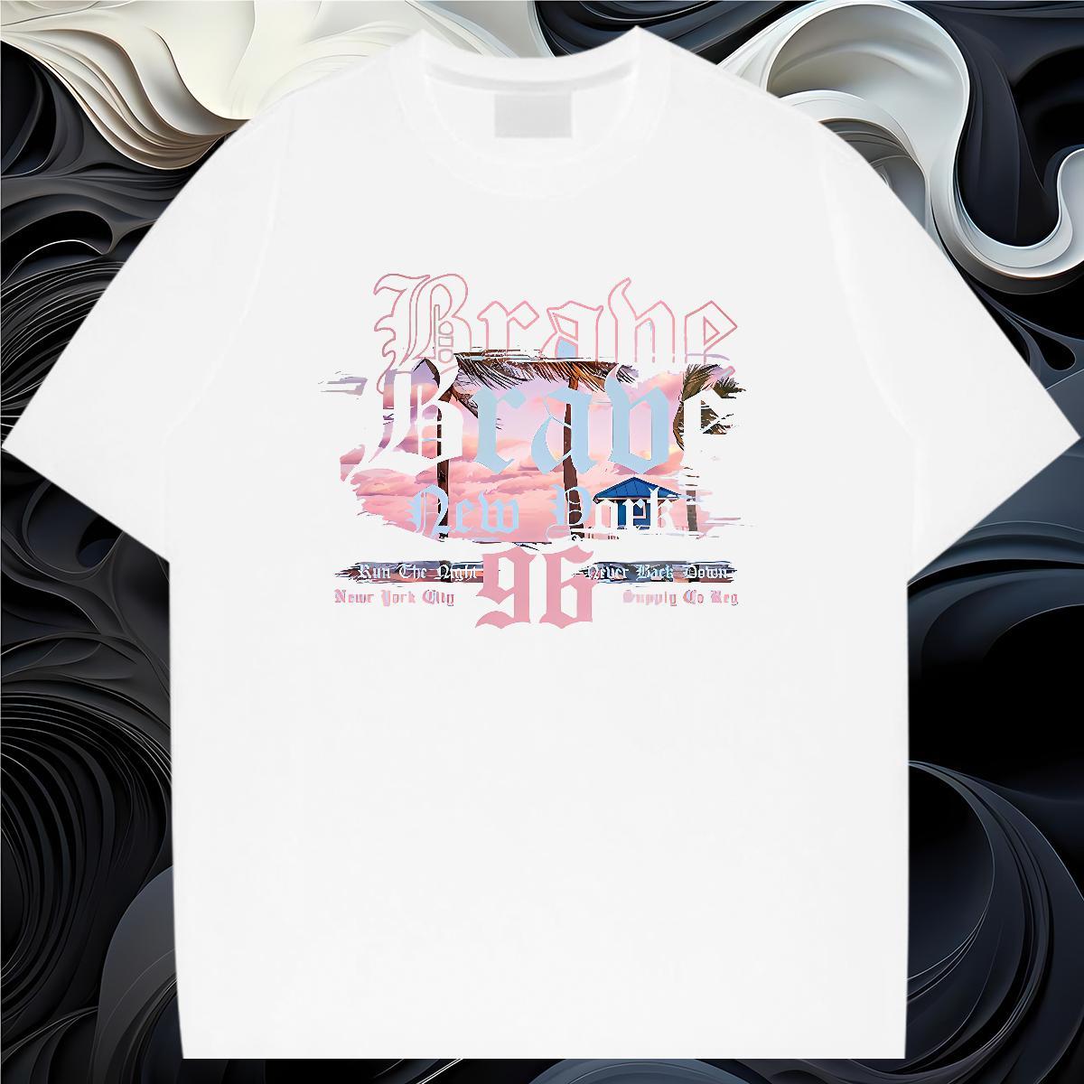 Classic Casual Mens T Shirts 230g Pure Cotton tree Street Wear Top Tees Short Sleeve Soft Cool Design Tshirts DIY Logo Oversized