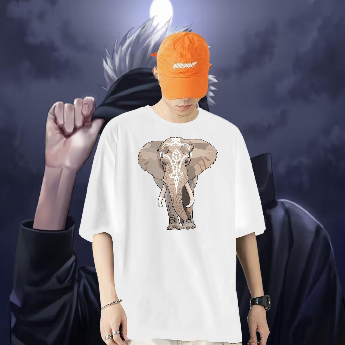 DIY Customized T Shirts Men 230g Pure Cotton Street Casual Tshirts Short Sleeve Soft Popular Couples T Shirts Cartoon Print