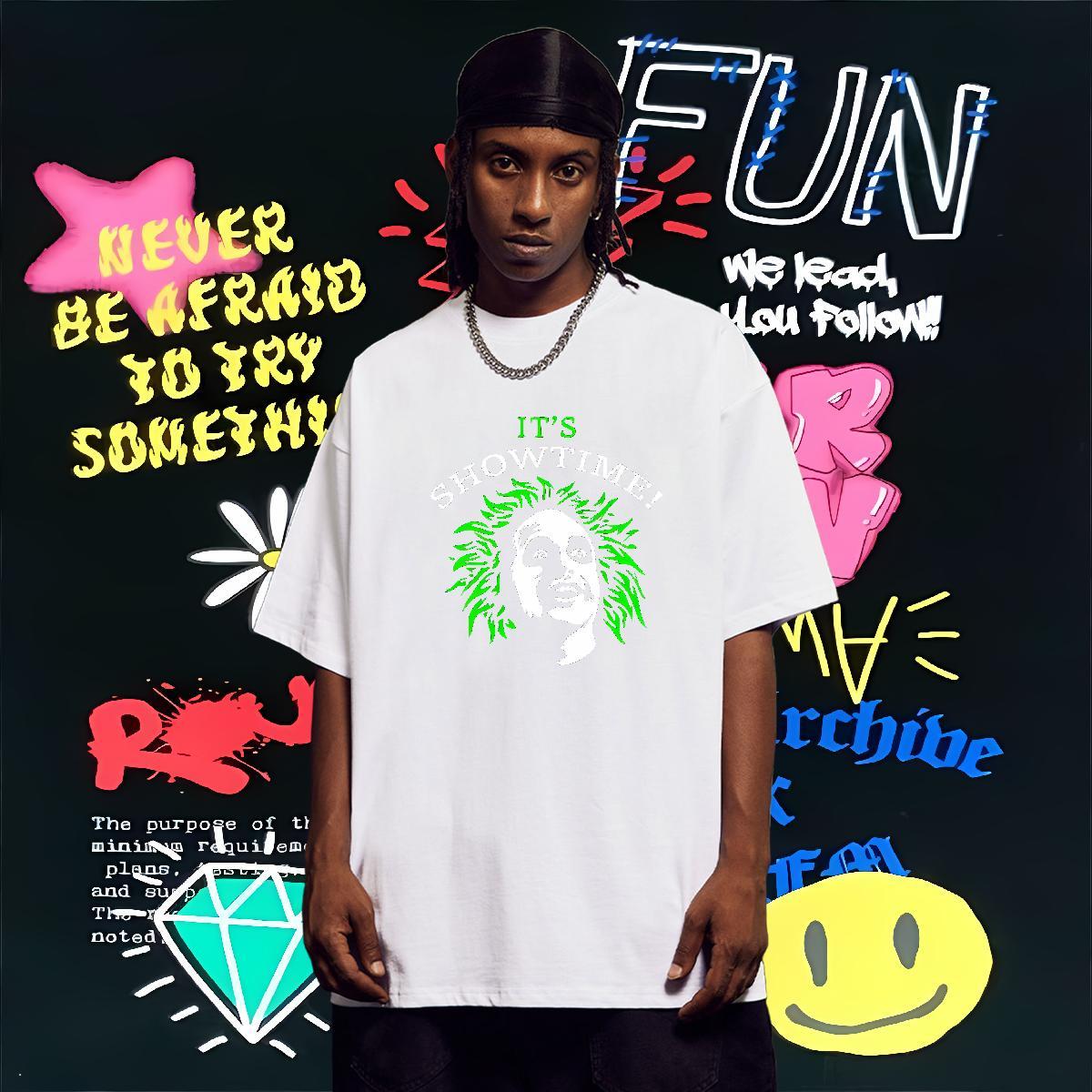 Man T Shirts 230g Cotton Lines Daily Outfit Breathable Crew Neck Oversized Men Tops Tees New Arrival High Quality Tshirts