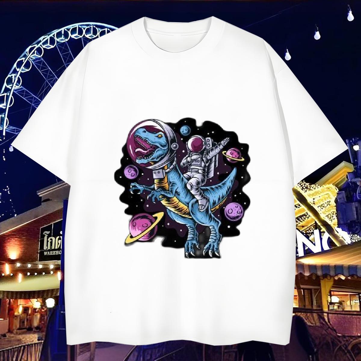 T shirt 230g 100% Cotton universe Daily Wear Breathable Short Sleeve Anime Tshirt for Man Woman Customized Brand Tees Shirts