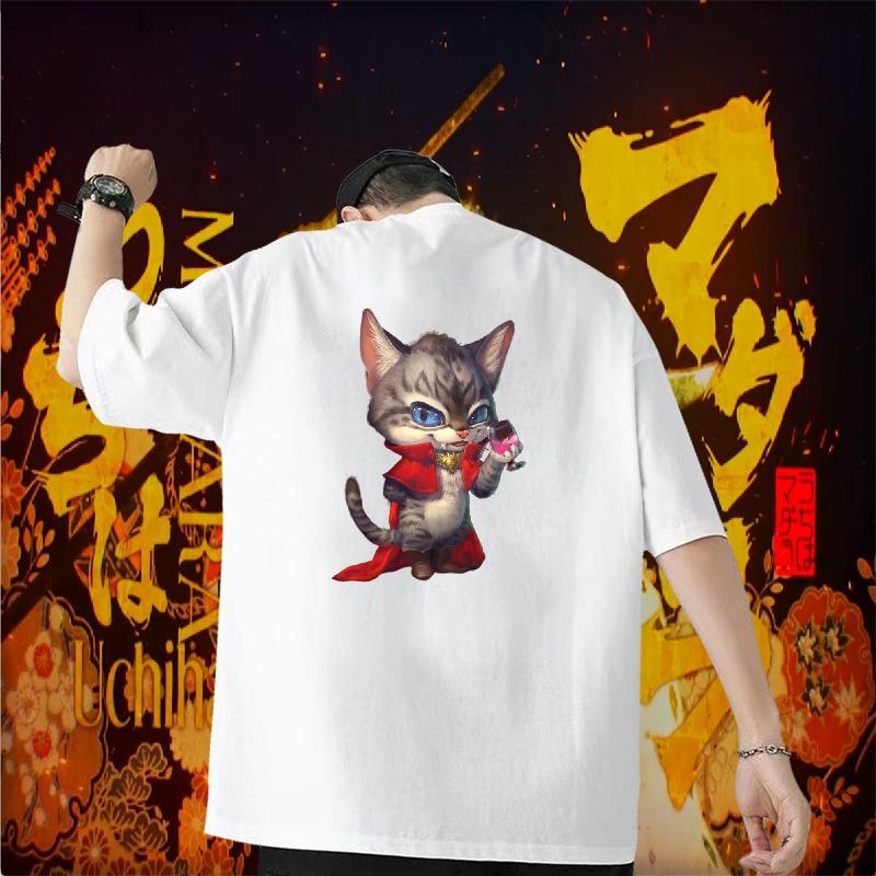 Classic Mens T Shirts 100% Cotton 230g cute Summer Casual Tops Breathable Short Sleeve Designer Mens Tshirts Custom Print Oversized
