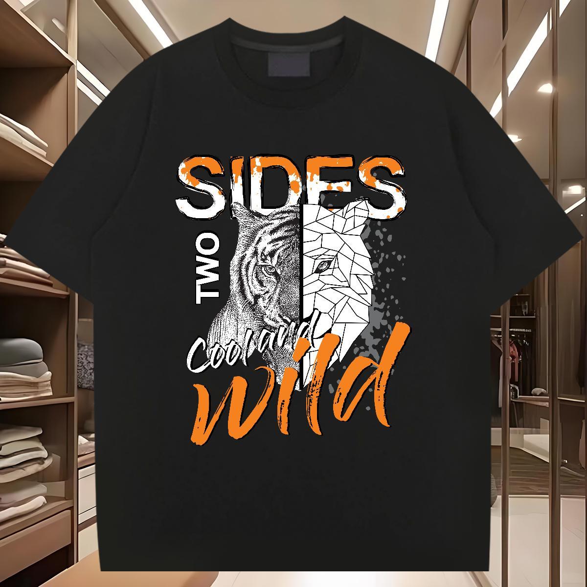 2024 DIY Mens T Shirts 230g Pure Cotton Hip Hop Street Tops Round Neck Short Sleeve Cool Tshirts Customized Print