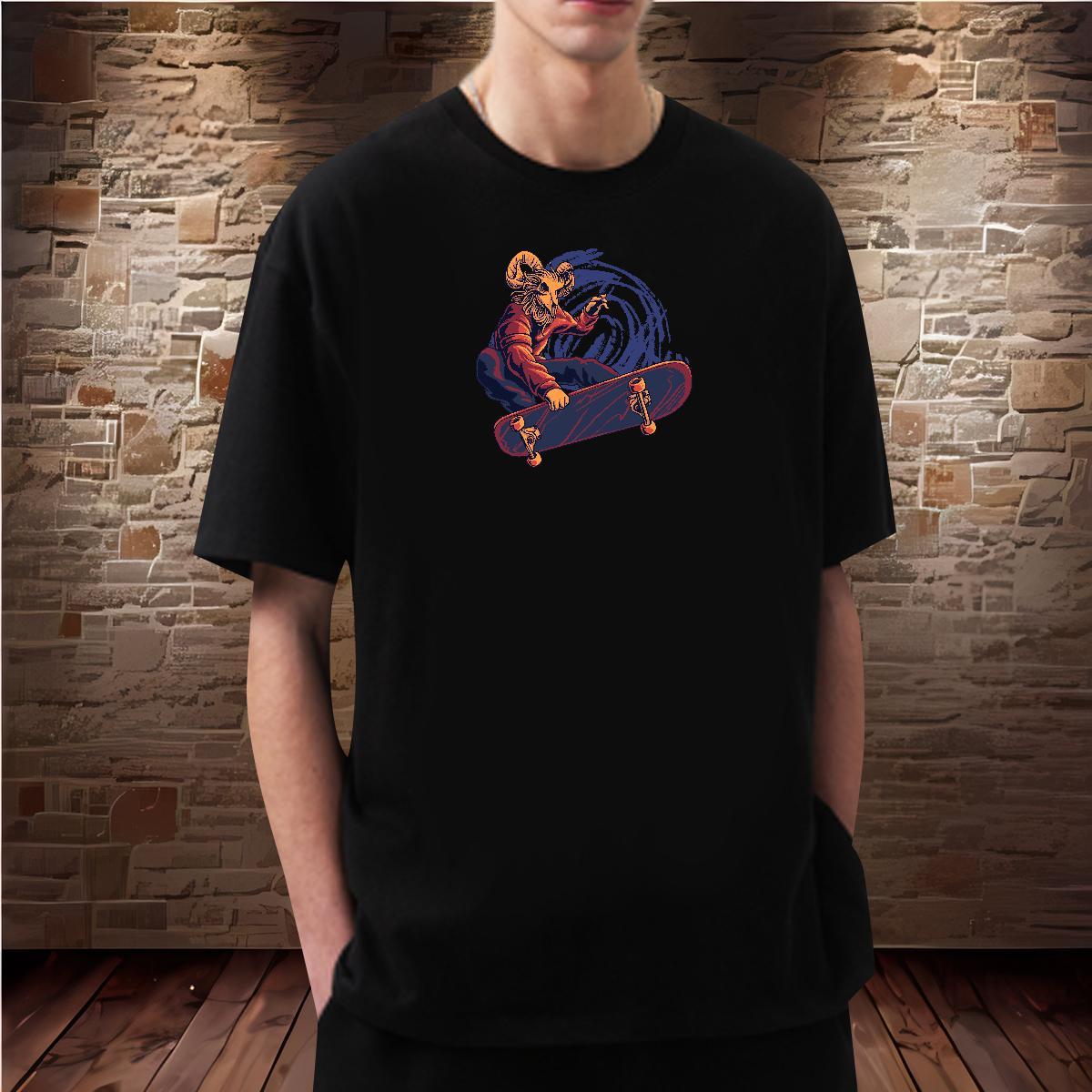 T Shirt For Man 230g 100% Cotton sheep Street wear Hip Hop Short Sleeve O-Neck DIY Printed Men Tops Tees DIY Customized Comfortable Tops Shirt