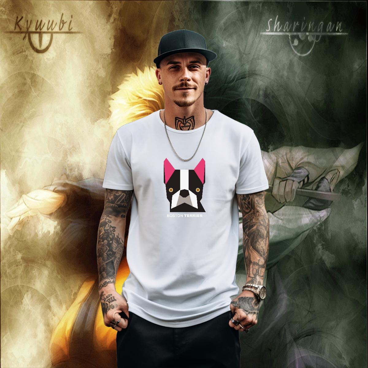 Popular Mens Tshirts 230g 100% Cotton Anime Printing Street dog Custom Big Size Breathable Soft DIY Men T Shirts Tee Shirt