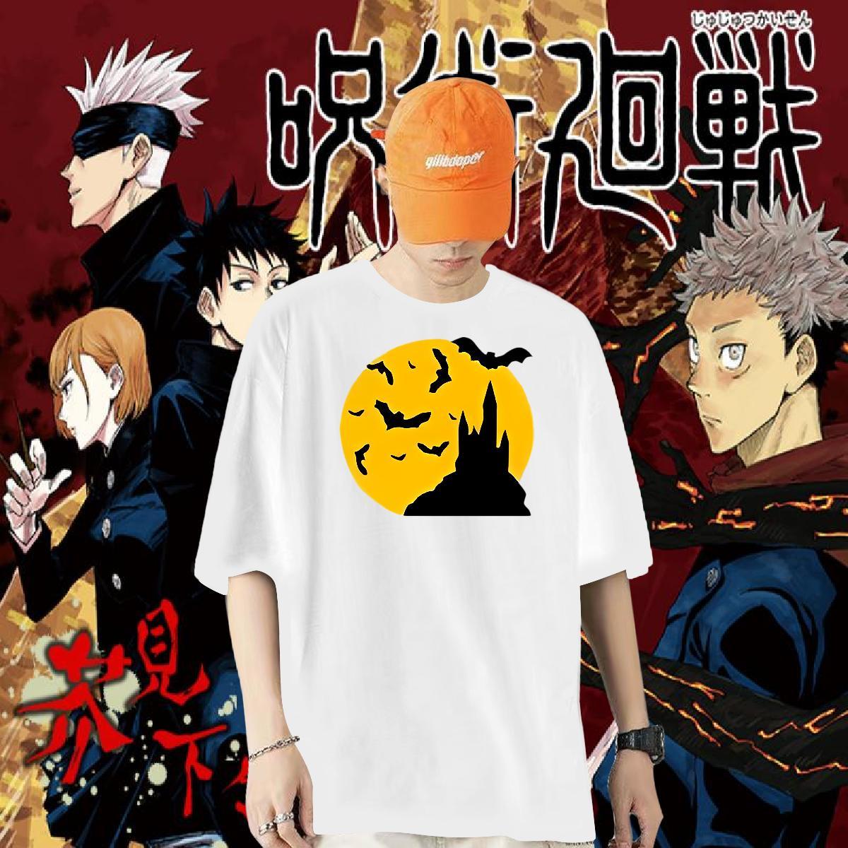 Free Shipping Man T Shirts 100% Cotton 230g Anime Printing Street Clothings Breathable Crew Neck Popular Mens Tshirts Custom Print Plus Size