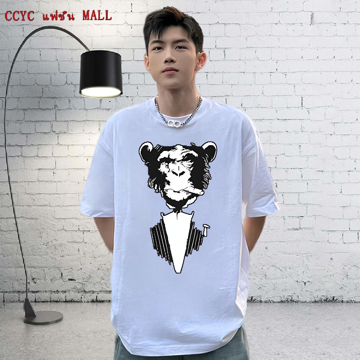 Brand T-Shirts 230g Cotton chimpanzee Sport Polos Breathable Short Sleeve Designer Mens Tshirts Anime