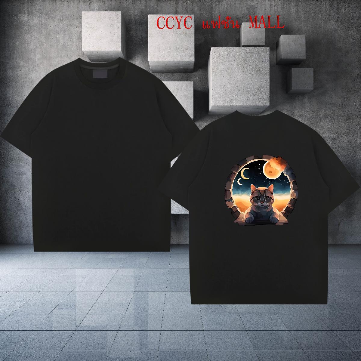2024 DIY Mens T Shirts 230g Cotton Spring Summer Wear Crew Neck Breathable Comfortable Men Tops Tees Floral Print