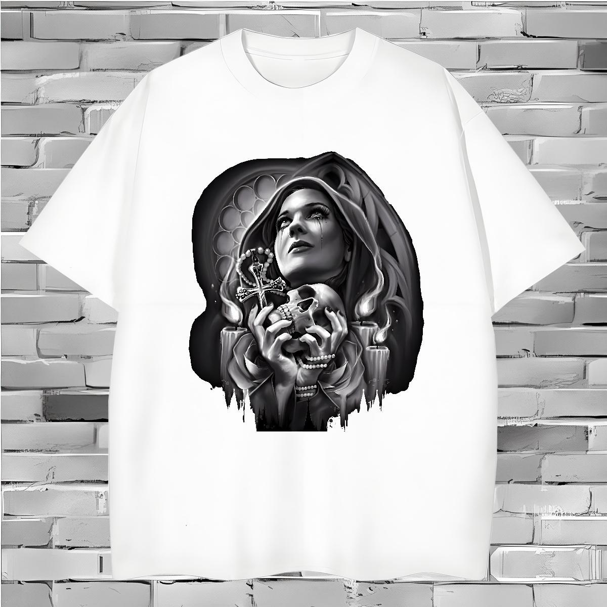 T Shirts Men 230g Cotton nun Daily Wear Breathable Short Sleeve Custom Printing Men Tshirts Fashion Designer Loose Fit Tops Shirt