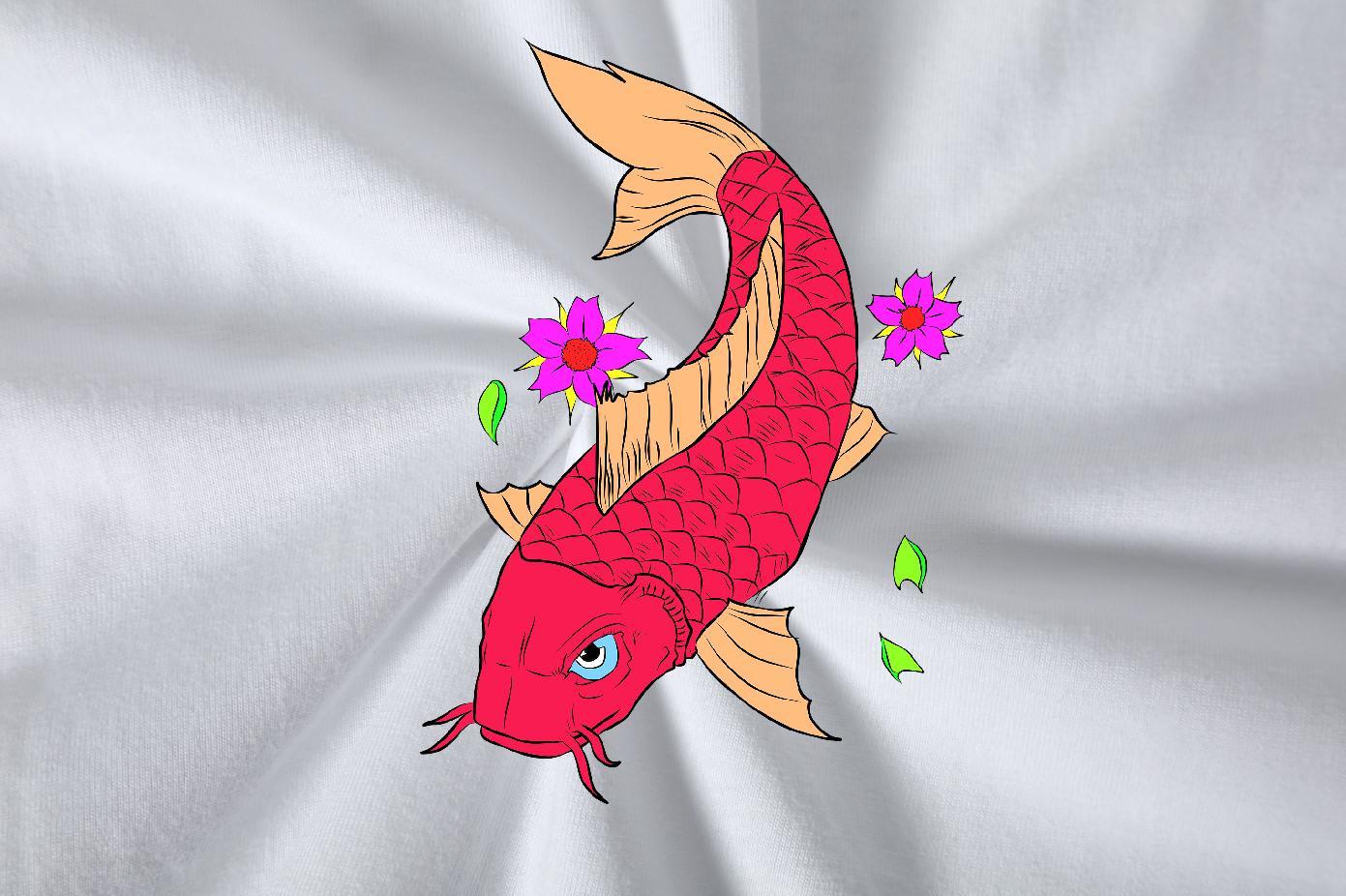 New Man T Shirts 230g Cotton fish Casual Daily Wear Tops Tees O Neck Short Sleeves TOP Quality Tshirt for Man Woman Custom Print Plus Size