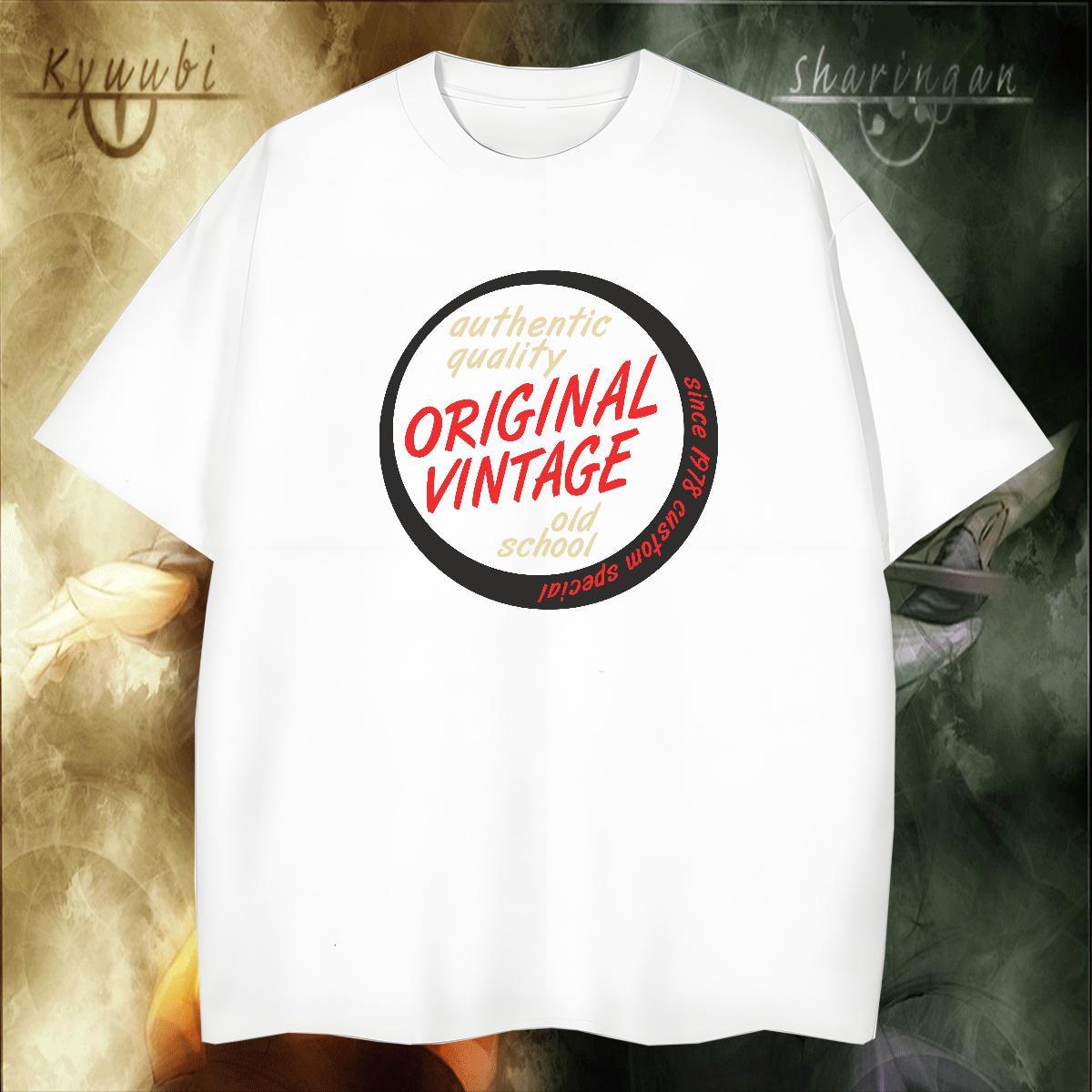 Wholesale Men Clothes T-Shirt 230g Cotton Anime Printing Street letter DIY Printed Round Neck Short Sleeve Stylist T-Shirts for Men Wear