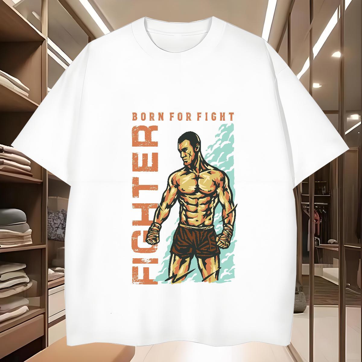 Mens T Shirts 230g Cotton portrait Home Outdoor Short Sleeve Soft Cartoon Printing L-4XL Men Tshirts Classic Casual Cool Tee Shirt