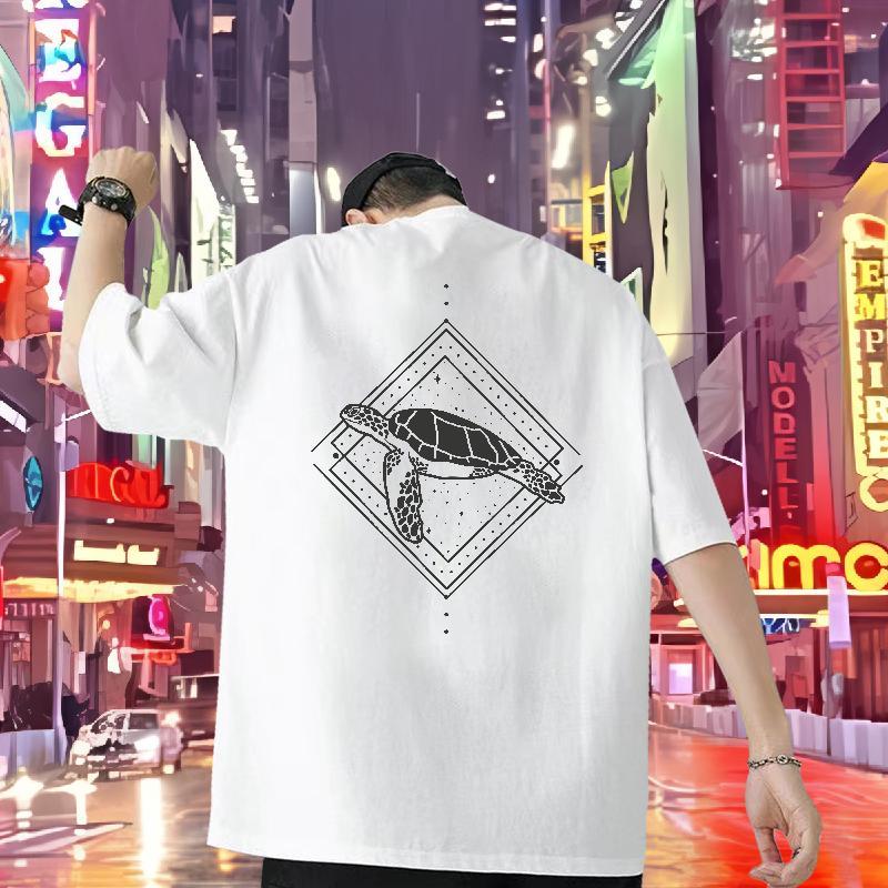 Stylist T shirt 230g Pure Cotton tortoise Sport Polos Breathable Short Sleeve Classic Couples T Shirts Black White
