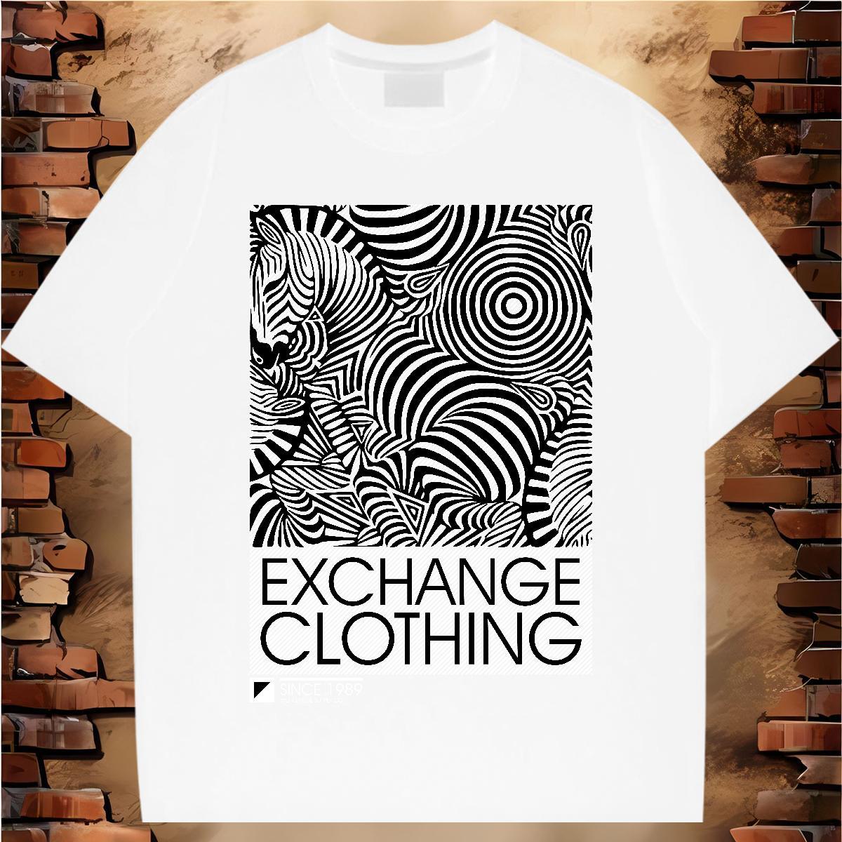 Classic T-Shirts for Men 230g Cotton zebra Sport Tees Crew Neck Breathable Free Shipping Tshirt for Man Woman Custom Cartoon