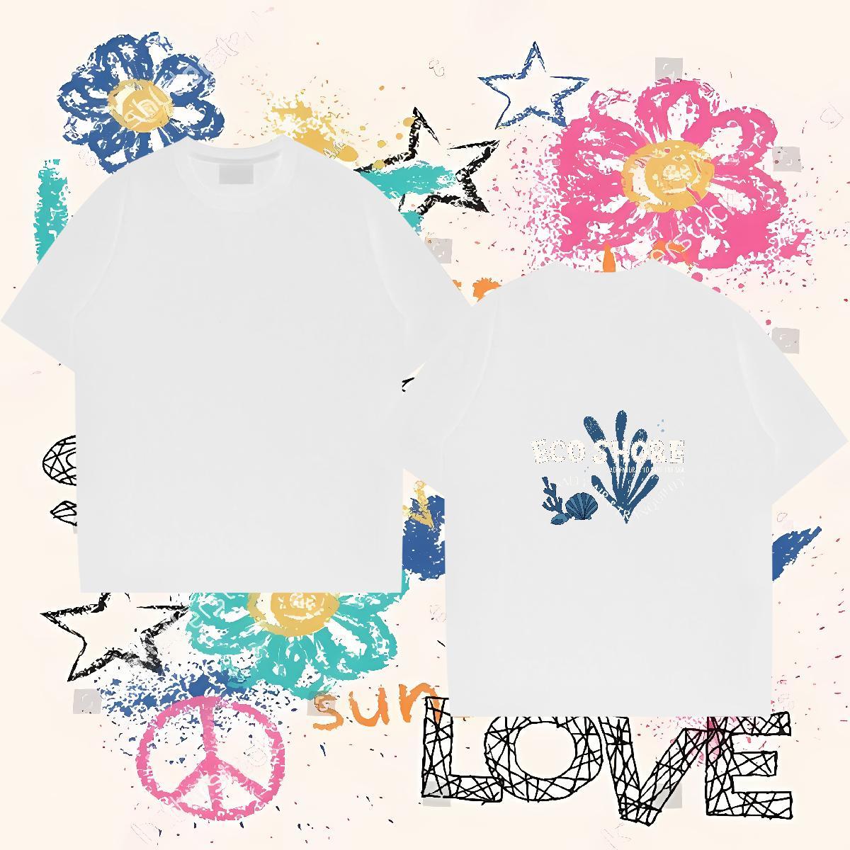 DIY Customized T-Shirts 230g Cotton tree Street Wear Tops Shirt Short Sleeve Soft Unisex Men Tshirts Black White