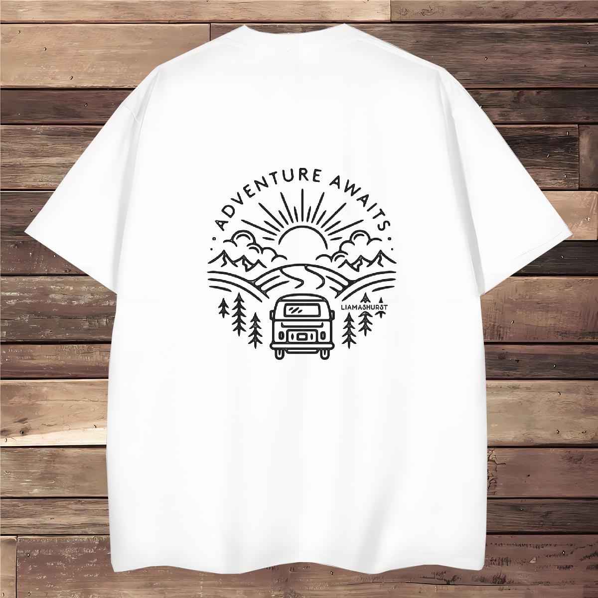 2024 New T-Shirts for Men car Clothings 230g Pure Cotton Anime Printing Street Cool Black Oversized Breathable Soft Men Tops Tees