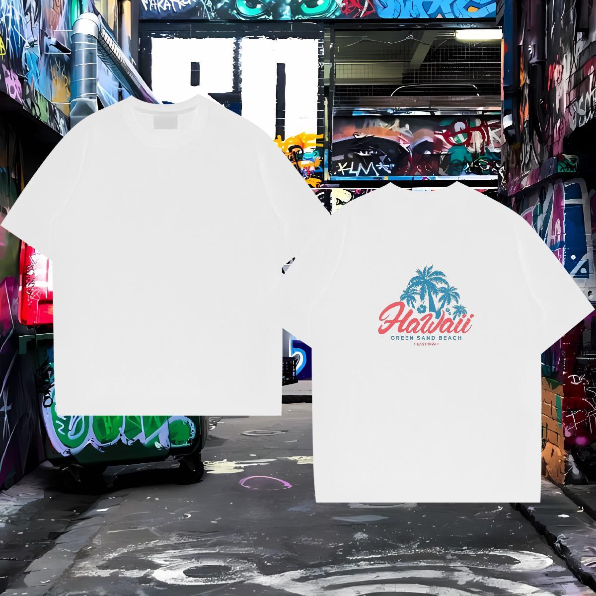 2024 Designer Mens T Shirts 230g 100% Cotton tree Summer Casual Tshirts Crew Neck Comfortable Men Tees Custom Big Size