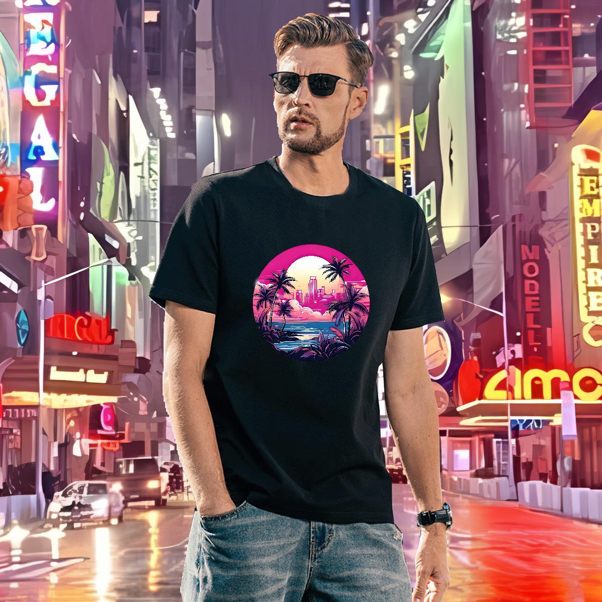Wholesale Mens T Shirts 100% Cotton 230g high-rise Anime Printing Street Tshirts Breathable Crew Neck Soft Couples T Shirts Custom Print Plus Size