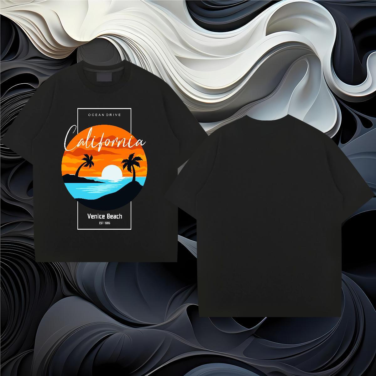 Fashion Designer T Shirt For Man 100% Cotton 230g sea Sports Casual Tees Breathable Short Sleeve TOP Quality Mens Tshirts Graphic