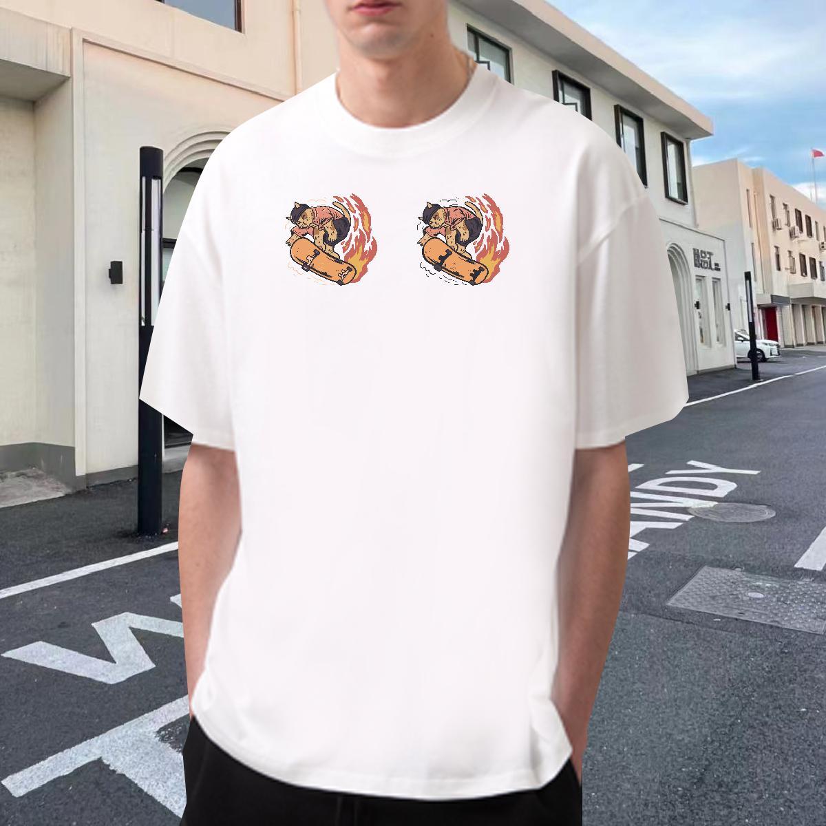 TOP Quality Mens Tshirts 100% Cotton 230g Street cute Customized Breathable Fashion New T-Shirts for Men Polos