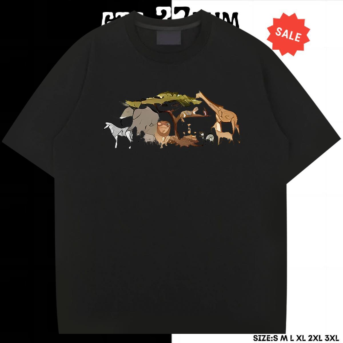 Unisex Men Tops Tees 230g Cotton Casual Daily Wear horse DIY Printed Breathable Crew Neck DIY Customized T-Shirts Tops Shirt