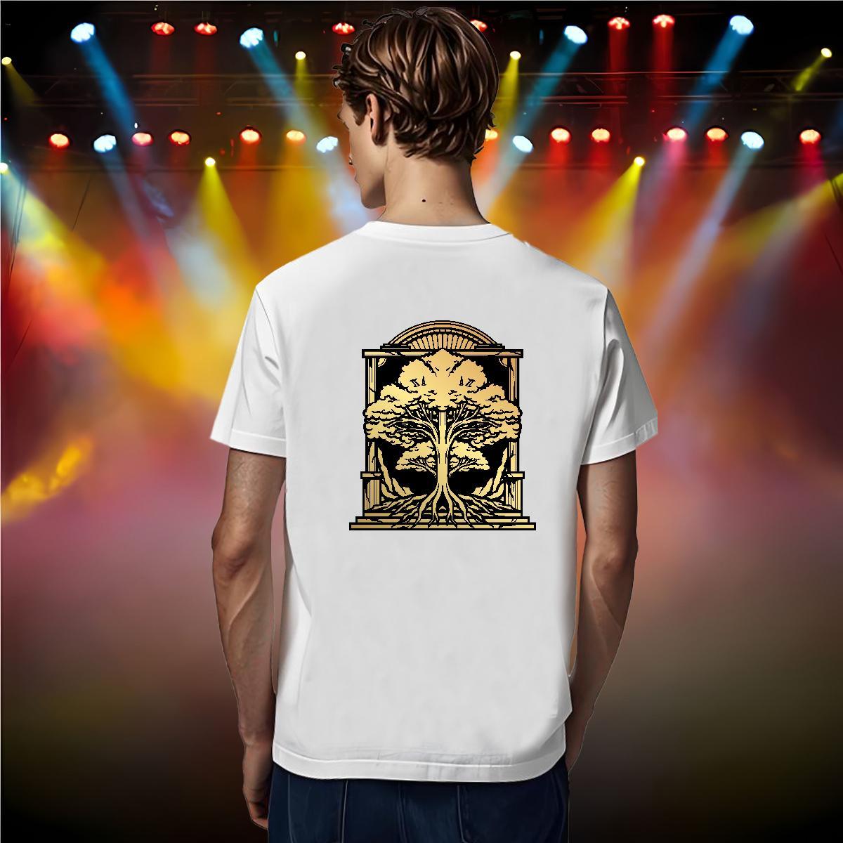 T-Shirts for Men 230g 100% Cotton tree Street Breathable Short Sleeve White Plus Size Men Tops Tees Fashion TOP Quality Tshirts