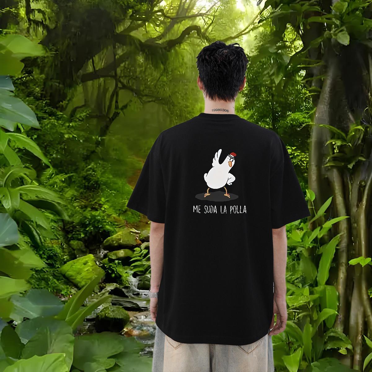 Designer Fashion Men T Shirts 230g Cotton chicken Hip Hop Tees Round Neck Short Sleeve High Quality Men Tees White Plus Size
