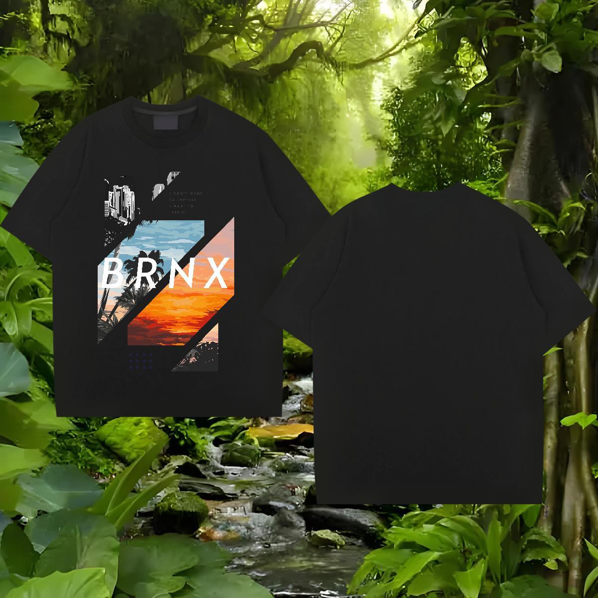 Factory Direct T shirt 100% Cotton 230g tree Street Wear Top Tees Breathable Crew Neck Loose Men Tshirts DIY Anime