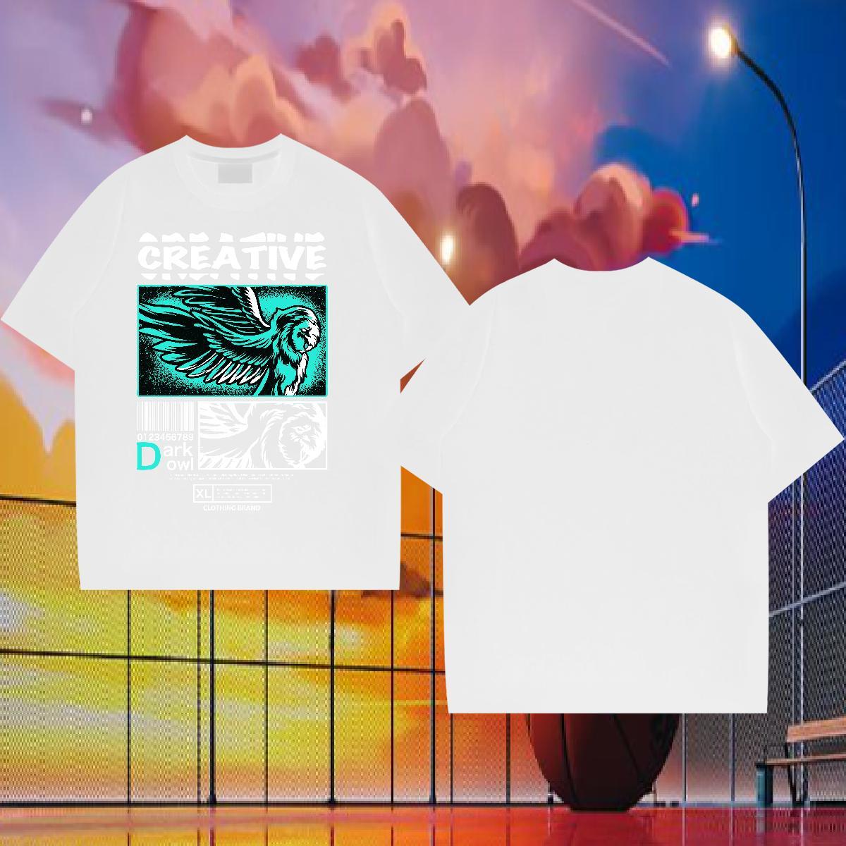DIY T shirt 100% Cotton 230g eagle Casual Beach Tops Tees Breathable Short Sleeve TOP Quality Tshirts Custom Big Size