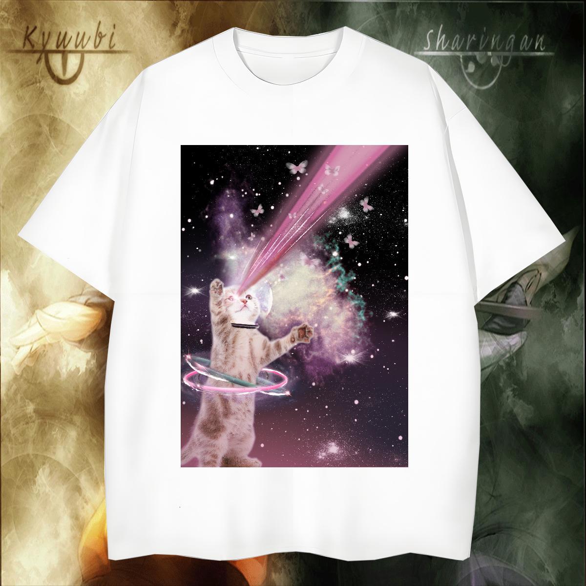 Classic Men Tops Tees 100% Cotton 230g Sports Casual cat Plus Size Custom Breathable Short Sleeve 2024 Summer T Shirts Men Wear