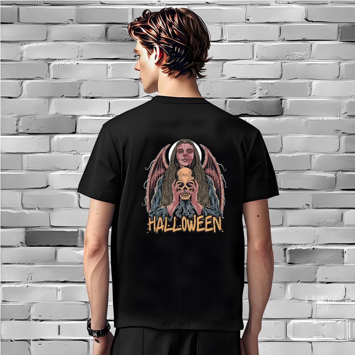 T-Shirts 100% Cotton 230g skull Daily Outfit Crew Neck DIY Printed Men Clothes T-Shirt New Arrival Loose Tees Shirts