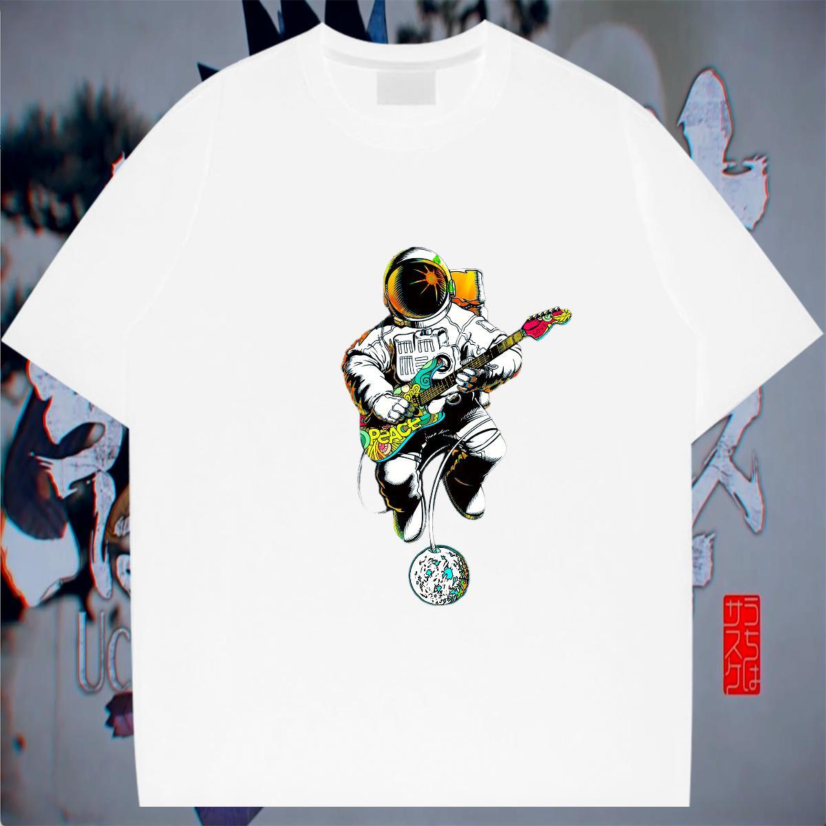 Popular Couples T Shirts 230g Pure Cotton Anime Printing Street Custom Anime O Neck Short Sleeves Stylist T Shirts Men Wear