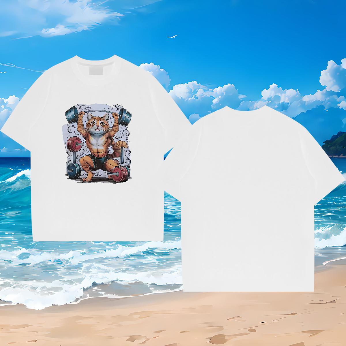 2024 Designer Men T Shirts 230g Pure Cotton strong Beach Wear Breathable Crew Neck Loose Fit Men Clothes T-Shirt Oversized