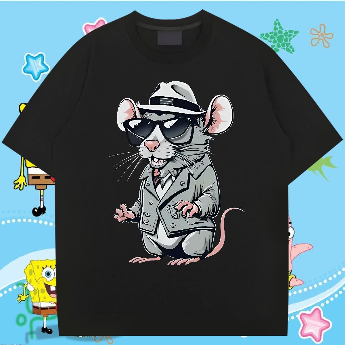 New Arrival Mens T Shirts 230g 100% Cotton mouse Casual Beach Tops Tees Crew Neck Designer Mens Tshirts DIY Printed