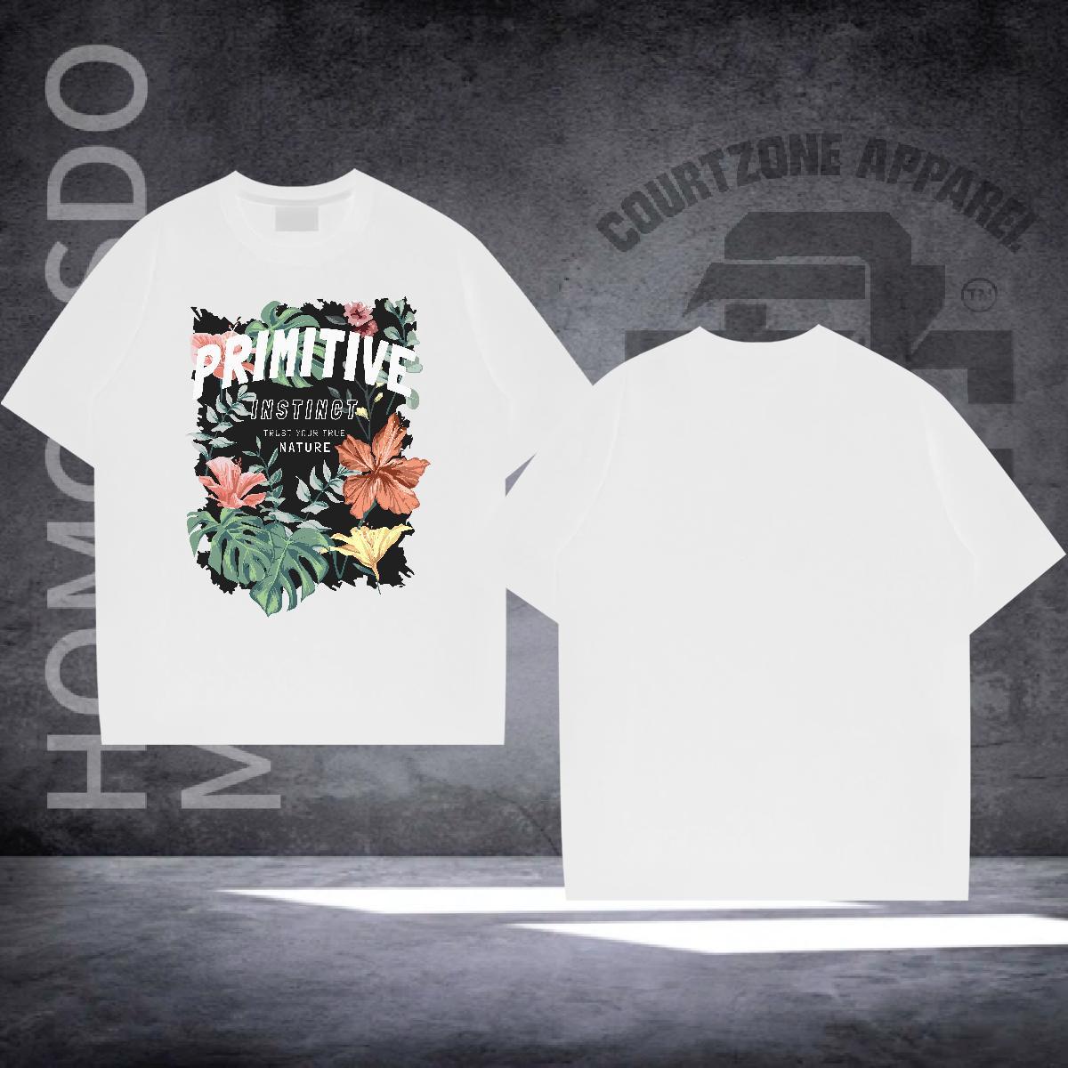 Designer Fashion T Shirts Men 230g Pure Cotton flower Street Wear Clothings O-Neck Short Sleeve Brand Mens Tshirts DIY Anime