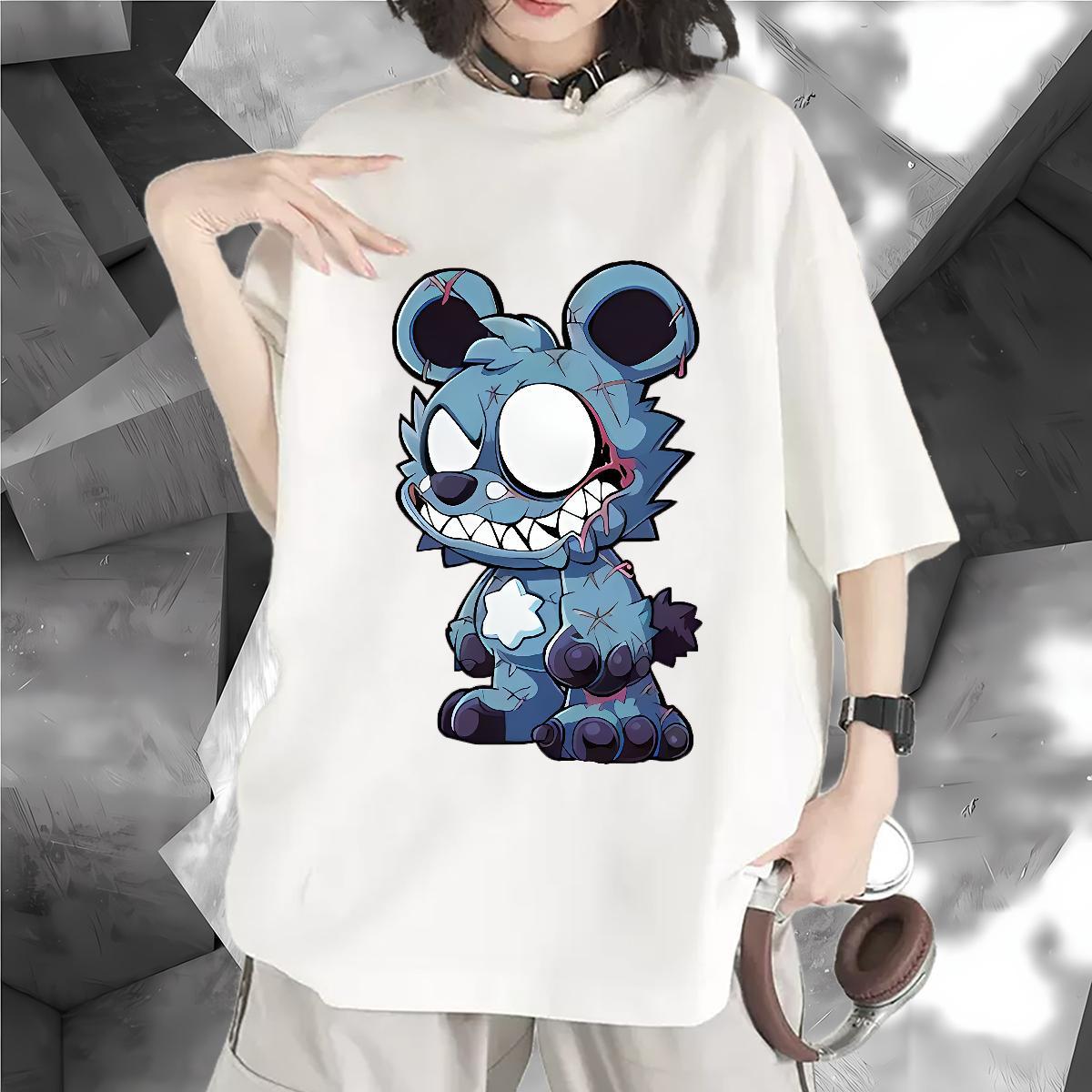 Loose fit Woman T Shirts Breathable Soft Women Tshirts Custom Printed bear Outdoor 230g 100% Cotton Brand Clothings