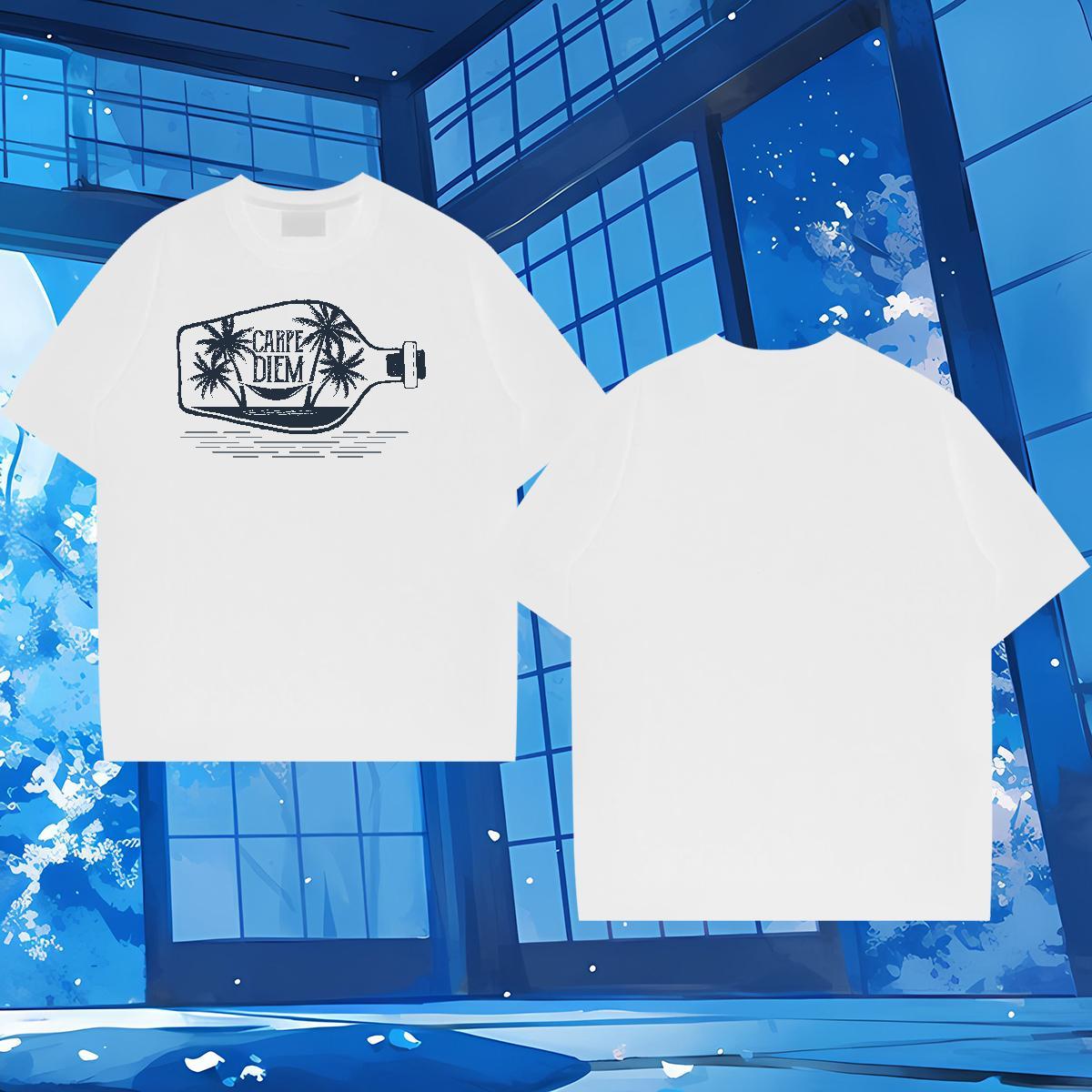 Brand Mens T Shirts 230g Cotton bottle Sport Tops Tees Crew Neck Breathable Free Shipping Tshirts Oversized 3XL 4XL