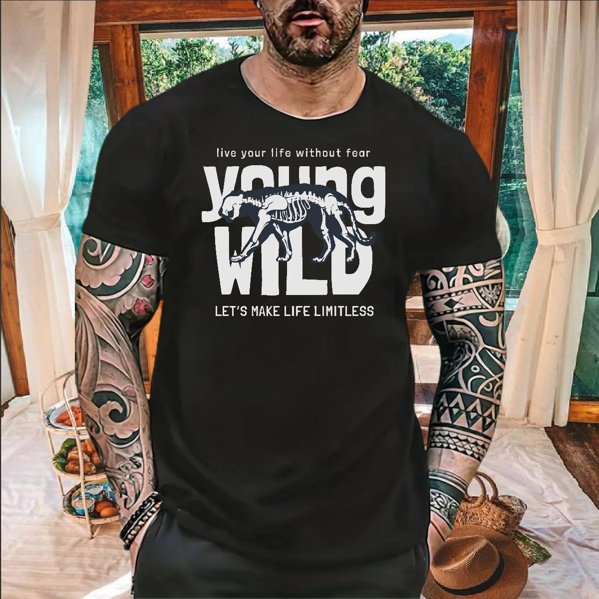 Wholesale T Shirt For Man 230g Pure Cotton Street Casual Tshirts Breathable Crew Neck Classic Men Tees Cartoon Print