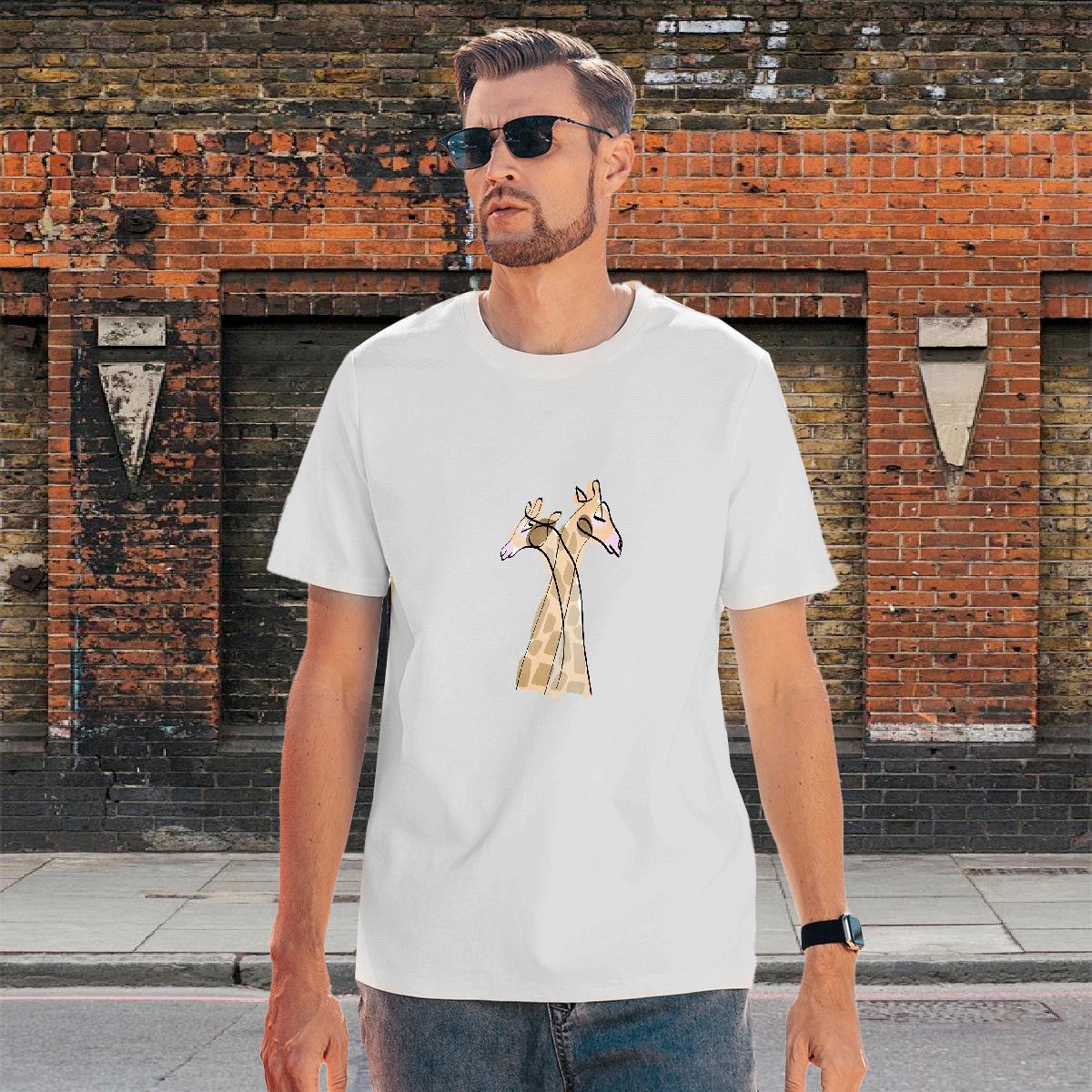Designer Men Tshirts 230g Pure Cotton Deer T-Shirts High Street Hip Hop Breathable Crew Neck Asian Size Casual New Tees