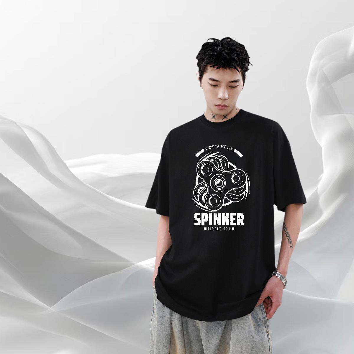 Unisex Men Clothes T-Shirt 230g Cotton Beach tool Anime Breathable Short Sleeve DIY Customized T-Shirts for Men Tees Shirts