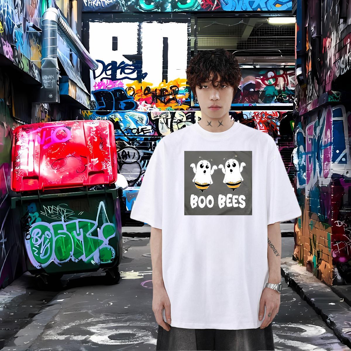 Wholesale T shirt 100% Cotton 230g monster Daily Wear Clothings Crew Neck Classic Tshirt for Man Woman Cartoon Print